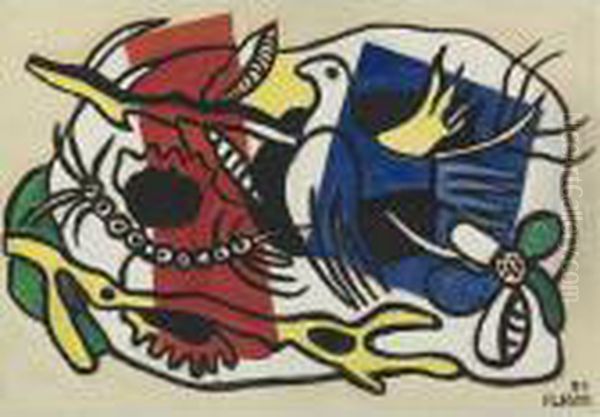 L'oiseau Dans Les Branches Oil Painting by Fernand Leger