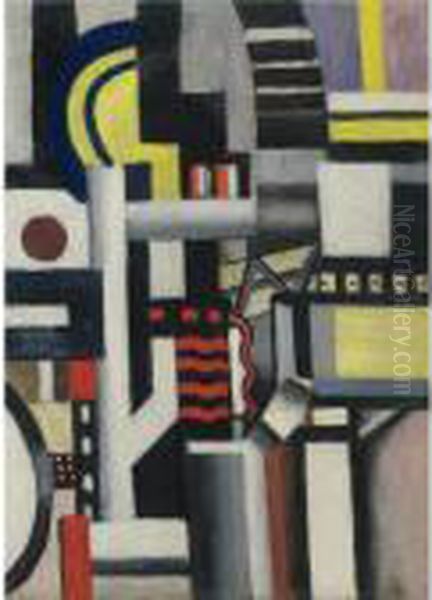 Elements Mechaniques Oil Painting by Fernand Leger