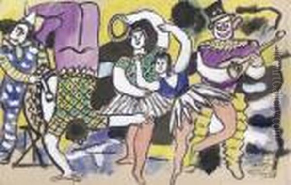 Etude Pour Oil Painting by Fernand Leger
