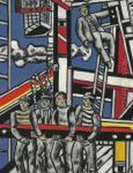 Etude Pour Oil Painting by Fernand Leger