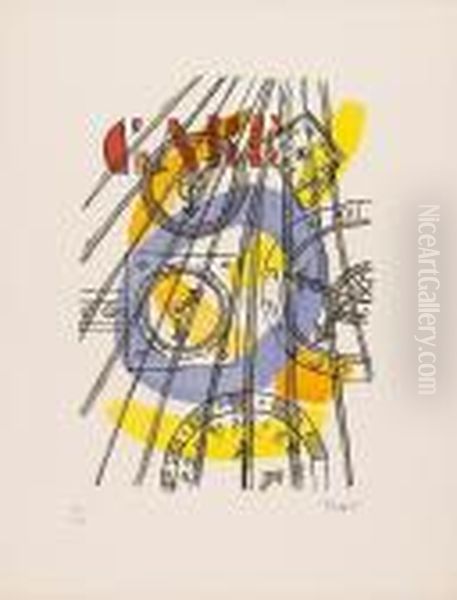 From La Ville Oil Painting by Fernand Leger