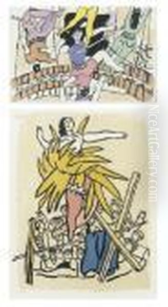 Cirque Oil Painting by Fernand Leger