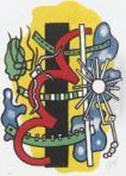 Composition, From Oil Painting by Fernand Leger