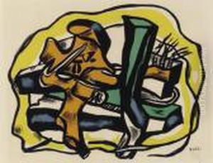 Composition Sur Fond Jaune (saphire 138)