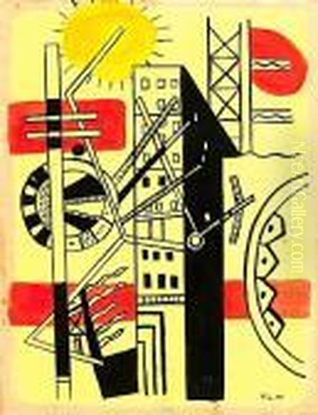 Element Mecanique Oil Painting by Fernand Leger