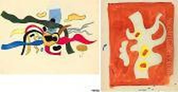 Composition Abstraite Oil Painting by Fernand Leger