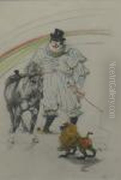 Zirkus-szene Oil Painting by Fernand Leger