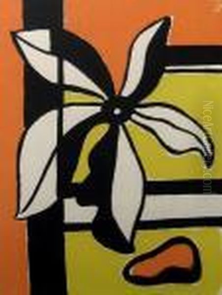 Composition Avec Fleur Oil Painting by Fernand Leger