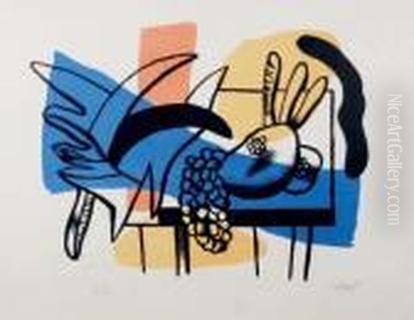 Nature Morte Aux Fruits (saphire 18) Oil Painting by Fernand Leger