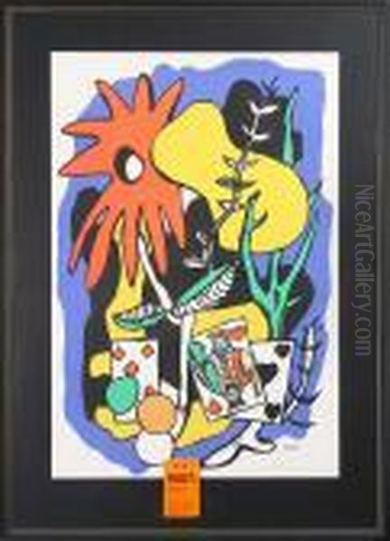 Spelkort Oil Painting by Fernand Leger