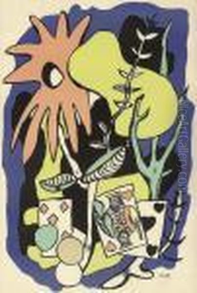 After Fernand Leger (1881-1955) Oil Painting by Fernand Leger