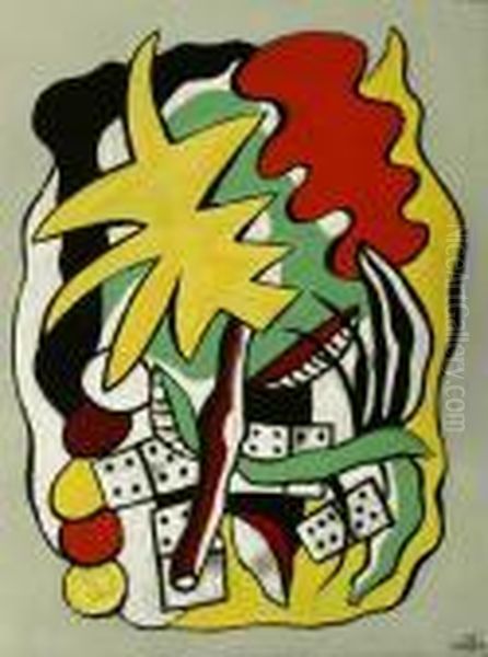 Untitled Oil Painting by Fernand Leger