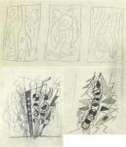 Lot Of Six Sketches.