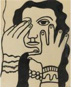 Femme Avec Mains Devant Son Visage