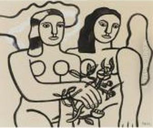 Deux Femmes Avec Une Branche