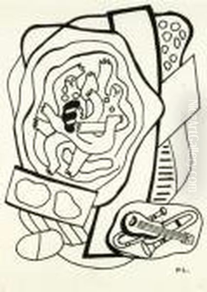 Sao Paulo, 'la Danse' Oil Painting by Fernand Leger