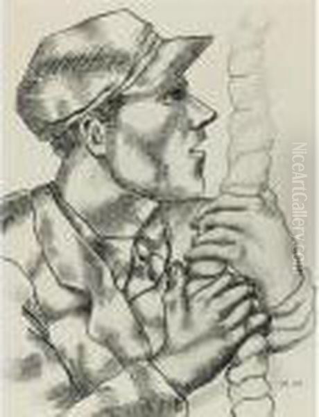 Homme A La Corde Oil Painting by Fernand Leger