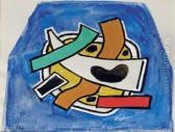 Etude De Murail Vi Oil Painting by Fernand Leger