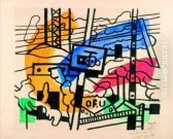 Paysage De Seine-et-oise Oil Painting by Fernand Leger