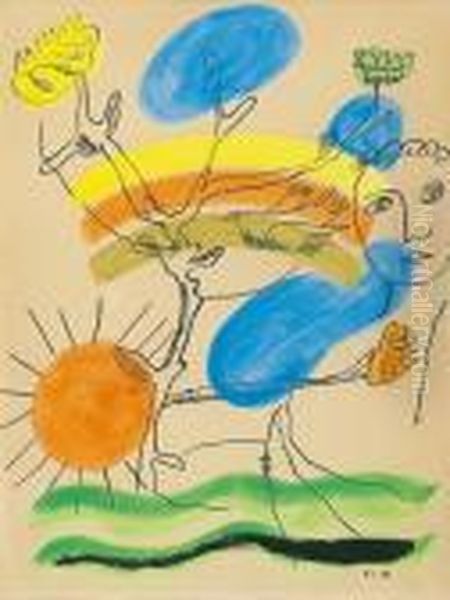 J'ai Seul La Clef De Cette Parade Oil Painting by Fernand Leger