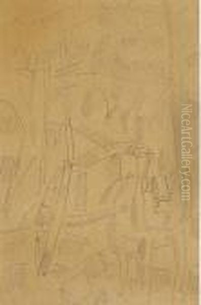 Dessins Du Front-17 Oil Painting by Fernand Leger