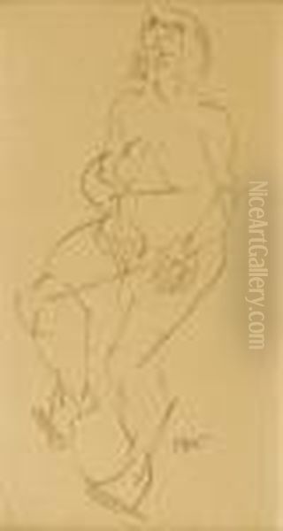 Standing Figure Oil Painting by Fernand Leger