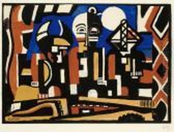 Composition Oil Painting by Fernand Leger