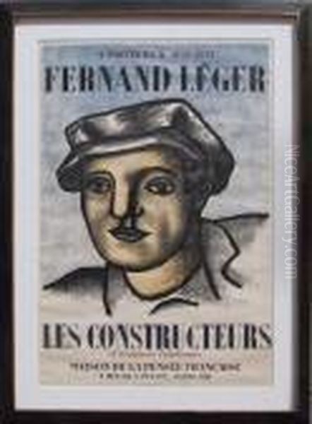 L'ouvier: Les Constructeurs Oil Painting by Fernand Leger