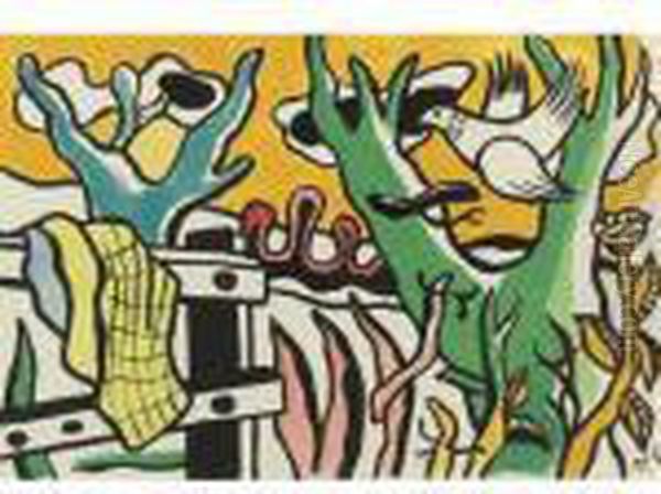 L'oiseau Dans Le Paysage Oil Painting by Fernand Leger