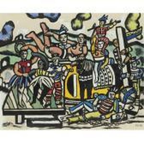 La Grande Parade Oil Painting by Fernand Leger