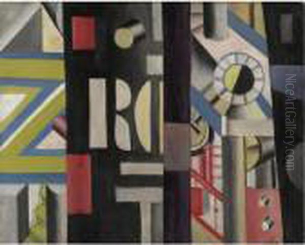 La Gare Oil Painting by Fernand Leger