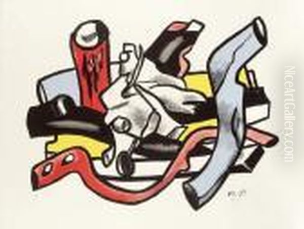 Branches. 1955. Oil Painting by Fernand Leger