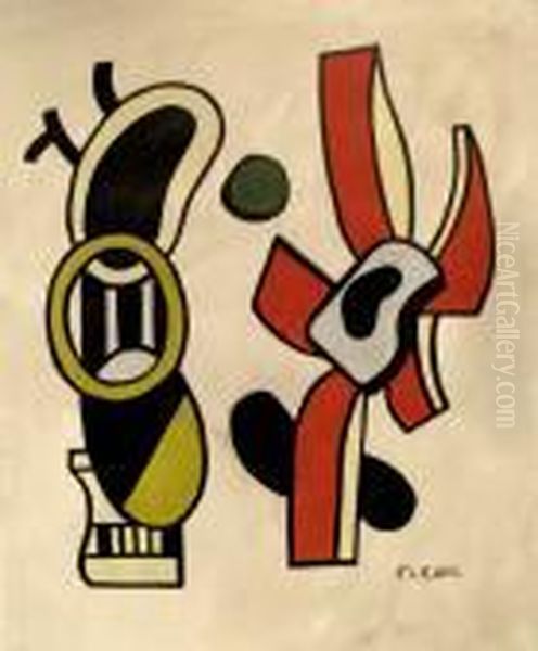 L'etoile Rouge Oil Painting by Fernand Leger