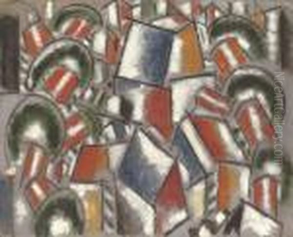 Les Maisons Dans Les Arbres Oil Painting by Fernand Leger