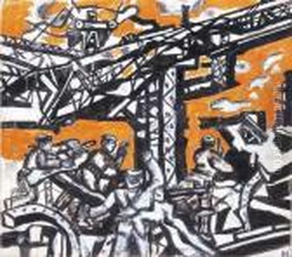 La Bataille De Stalingrad Oil Painting by Fernand Leger