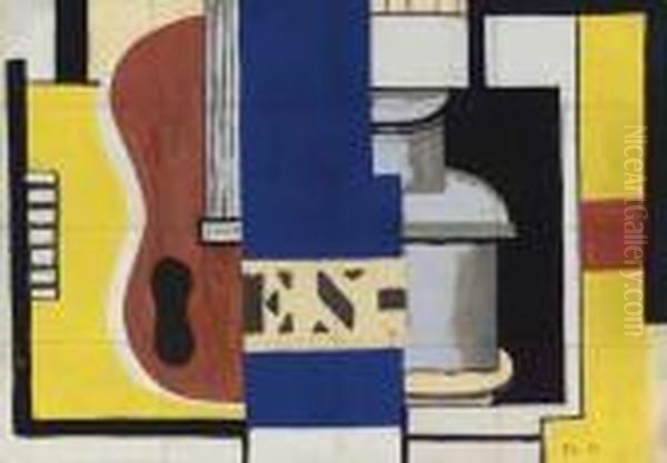 Composition A L'encrier Oil Painting by Fernand Leger