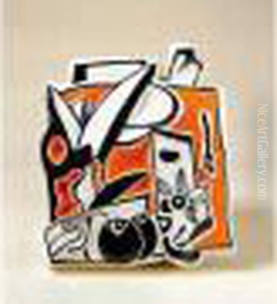 Ecole Francaise Oil Painting by Fernand Leger