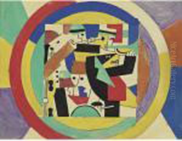 Les Musiciens Oil Painting by Fernand Leger
