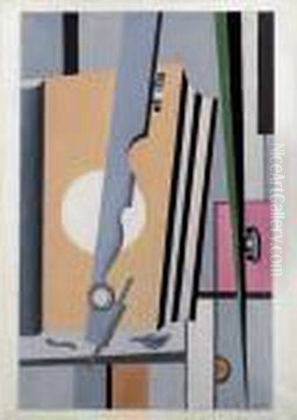 Nature Morte (le Compas) Oil Painting by Fernand Leger