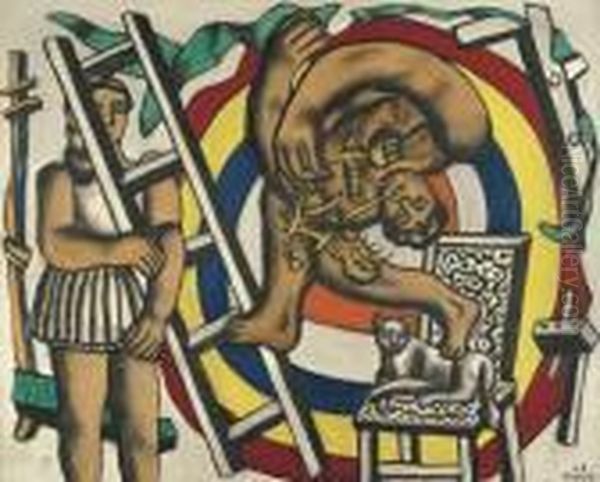 L'acrobate Dans Le Cirque Oil Painting by Fernand Leger