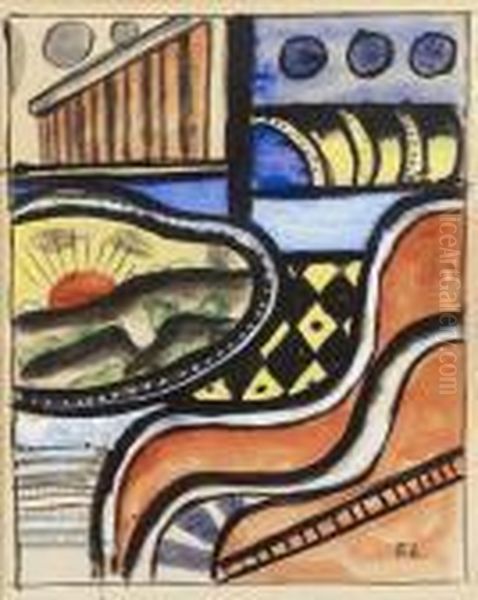 Untitled Oil Painting by Fernand Leger