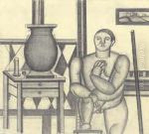 Personnage Dans L'atelier