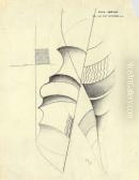 Composition De Mer Oil Painting by Fernand Leger
