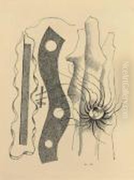 Composition Au Tronc D'arbre Oil Painting by Fernand Leger
