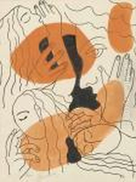 Vies. 1949. Oil Painting by Fernand Leger