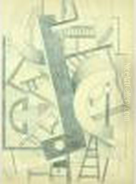 Elements Mecaniques Oil Painting by Fernand Leger