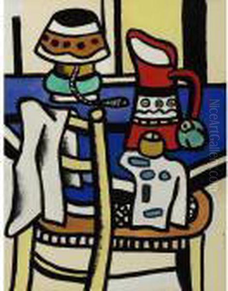 Nature Morte A La Lampe Oil Painting by Fernand Leger