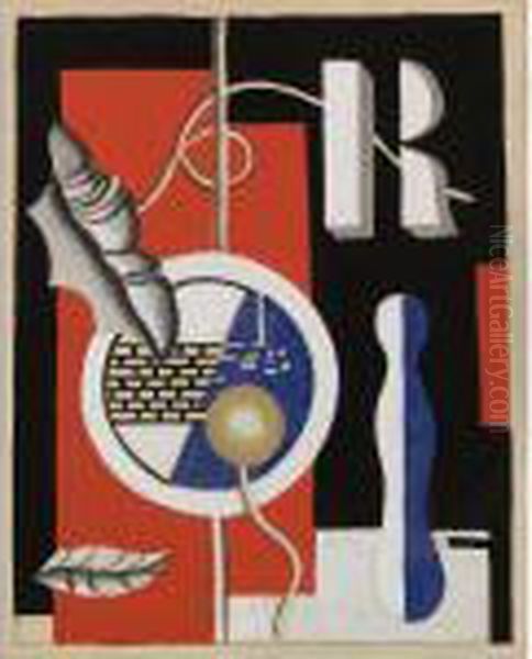 Nature Morte Avec Coquille Oil Painting by Fernand Leger