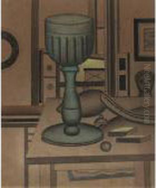 Nature Morte Avec Verre Oil Painting by Fernand Leger