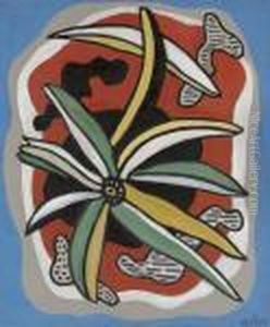 La Fleur Sur Fond Rouge